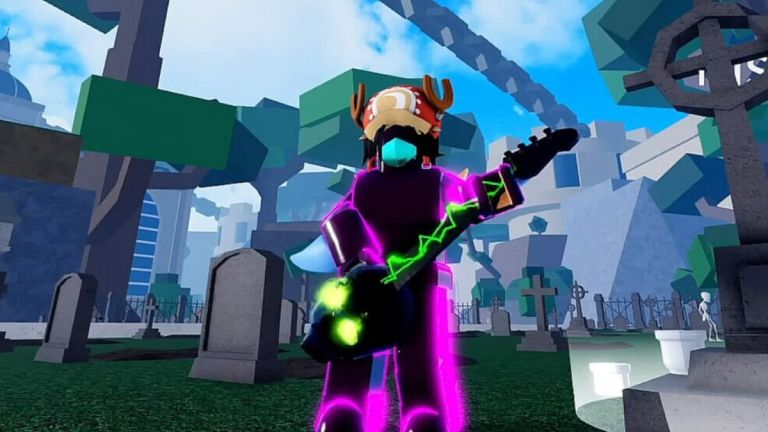 A player using the Soul Guitar in Roblox.