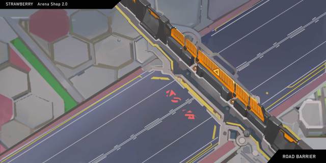 Swarm map concept art road barrier