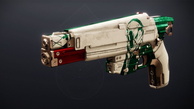 The Call, a rocket frame sidearm from Destiny 2.