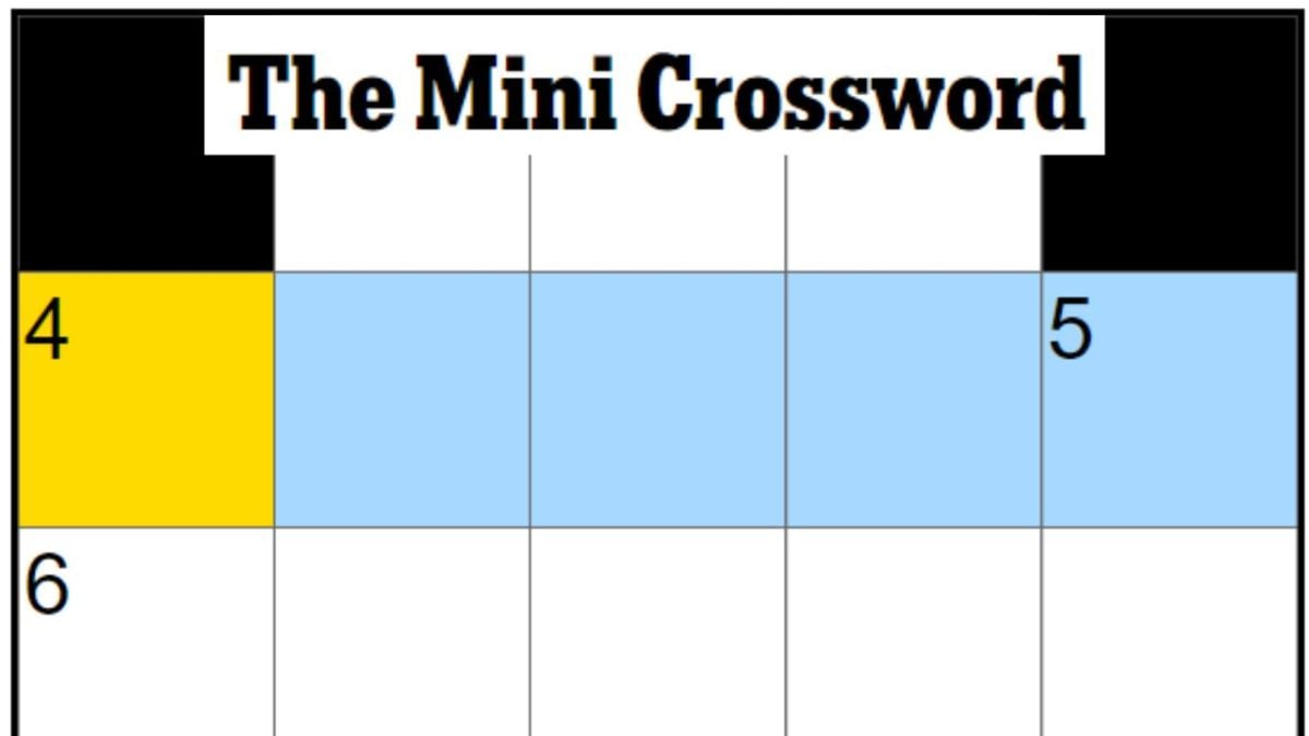 An empty NYT Mini Crossword board with a highlight on 4A.