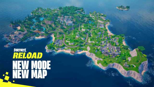 Fortnite Reload's map in the game which is smaller compared to other maps in the game.