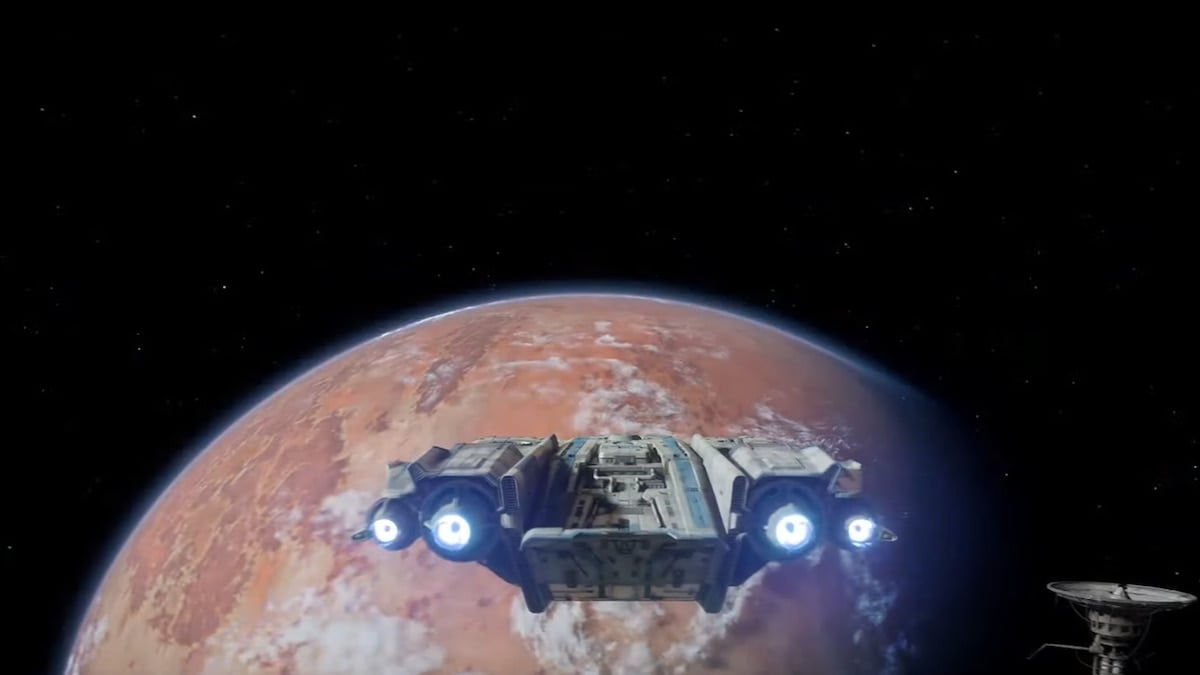 Flying over Tatooine in Star Wars Outlaws.
