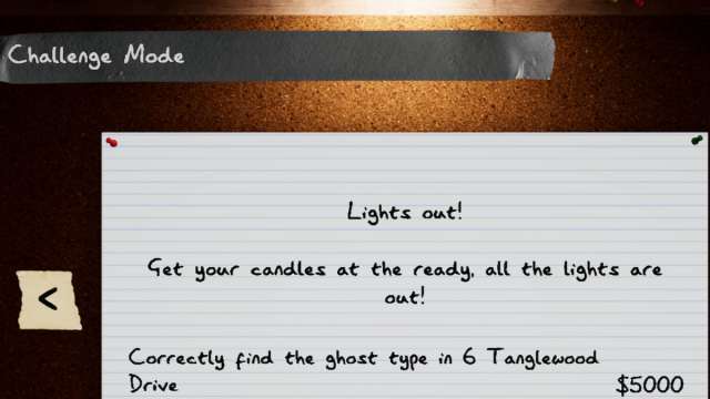 Lights Out challenge info in Phasmophobia.