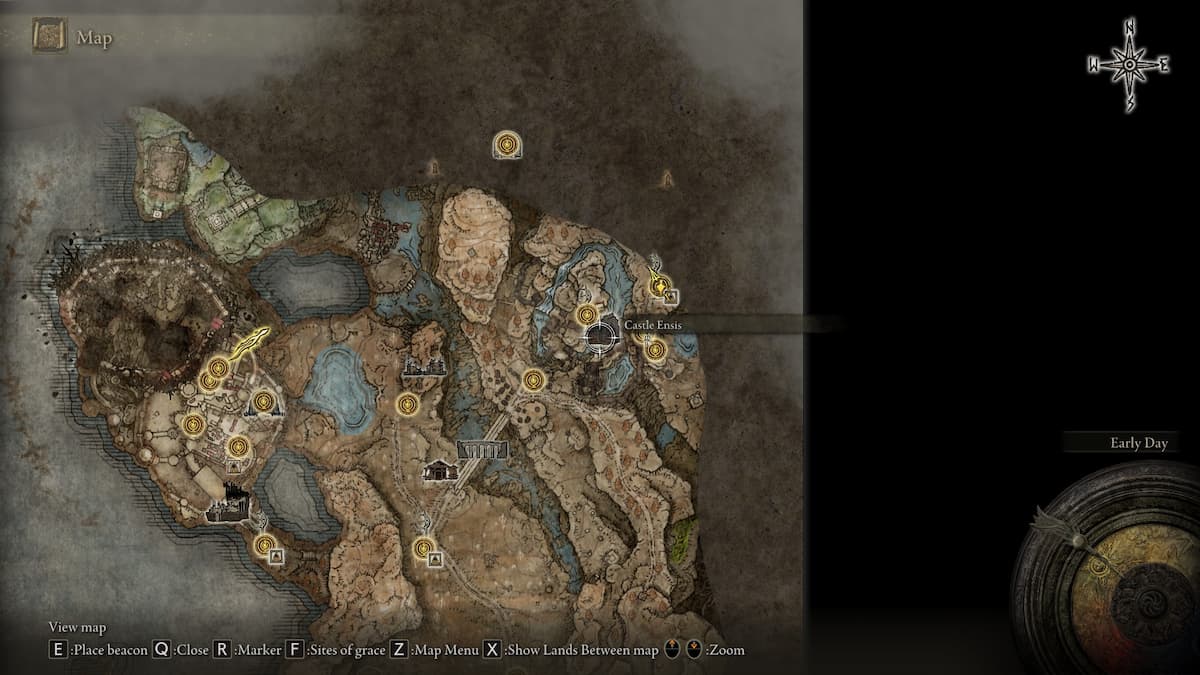 How To Get To Castle Ensis In Elden Ring Shadow Of The Erdtree Dot   Map Of Castle Ensis Shadow Of The Erdtree 