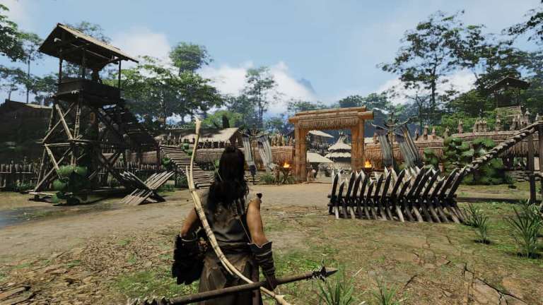 Player near Barbarian Barracks in Soulmask.