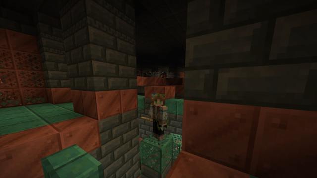 Standing in a Trial Chamber in Minecraft.