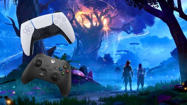 tarisland splashart with ps5 controller and xbox controller
