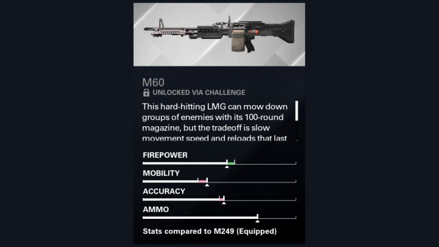 xdefiant m60 stat block