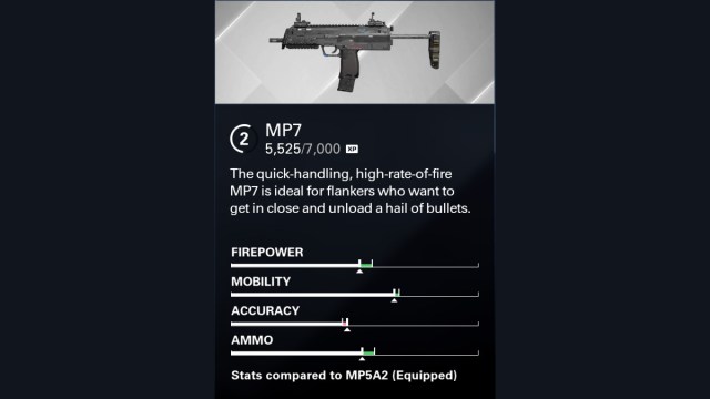 xdefiant mp7 stat block