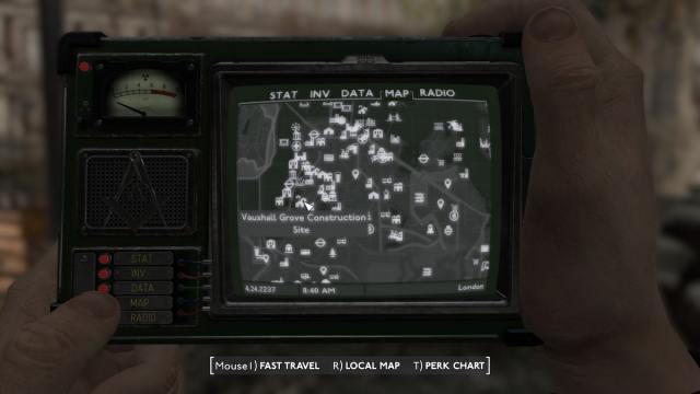 Fallout London Vauxhall Grove Construction Site settlement location in map