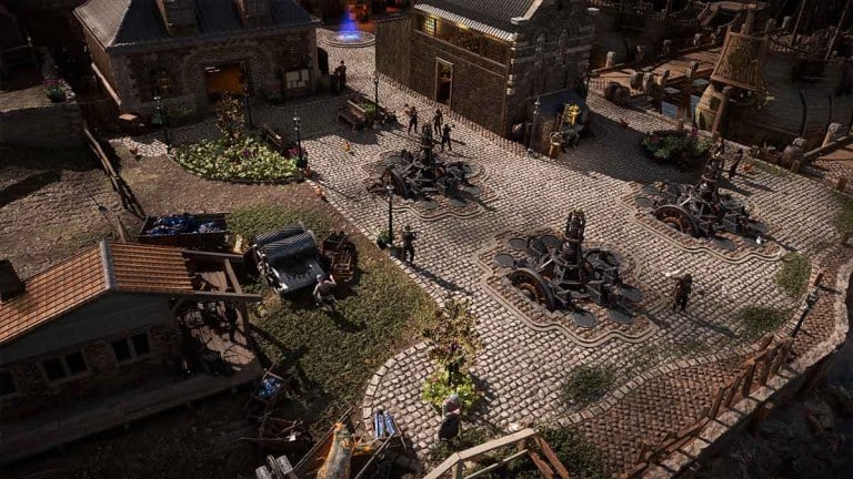 The player-built city of Kingsmarch in Path of Exile Settlers of Kalguur