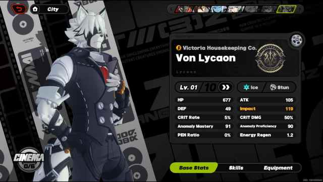 Picture of Von Lycaon in Zenless Zero Zone.