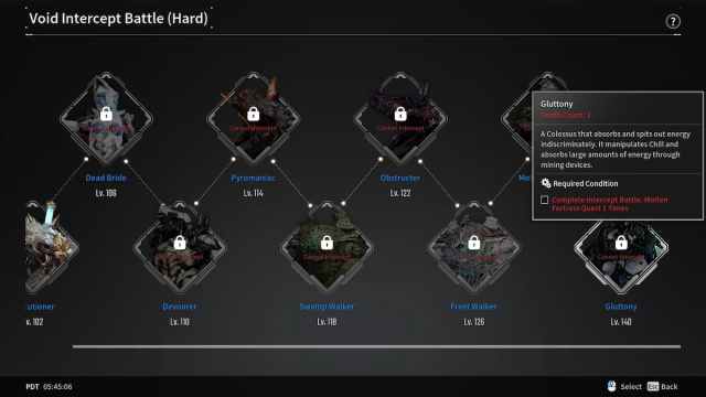 Void Intercept Battles on Hard mode in The First Descendant