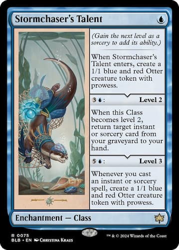 Otter casting spells in MTG Bloomburrow set