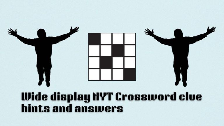 NYT mini crossword wide display