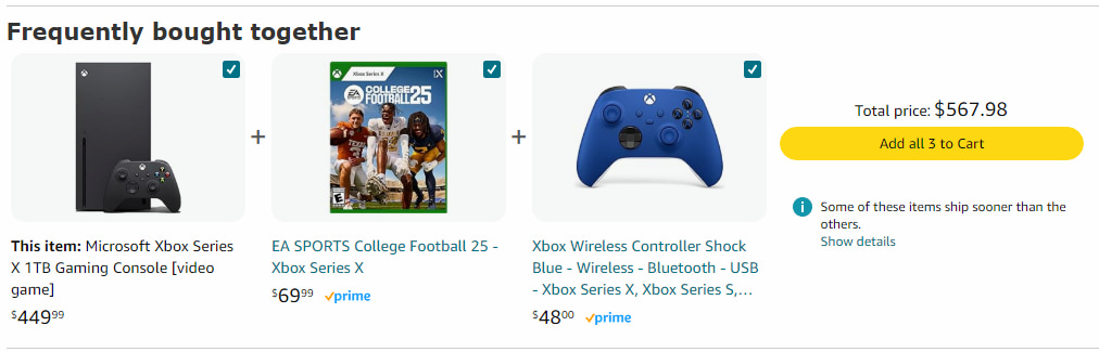 Amazon CFB 25 Xbox screenshot