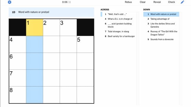 nyt crossword puzzle for july 18 word with nature and pretzel