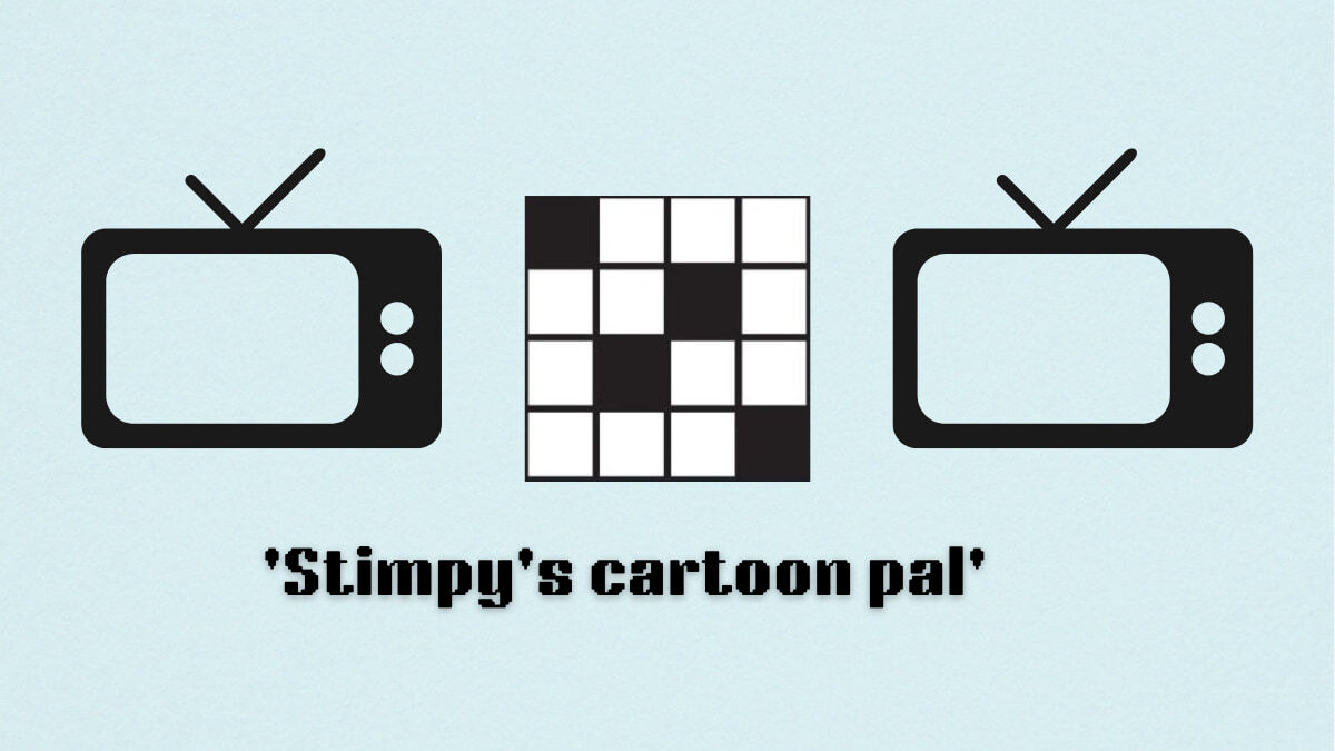 Stimpy's cartoon pal clue for Aug. 10 NYT mini crossword