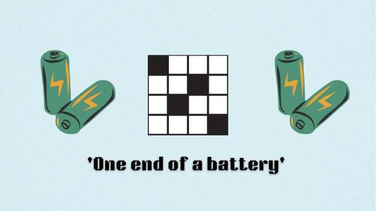 Picture showing one end of the battery clue in NYT Mini Crossword.