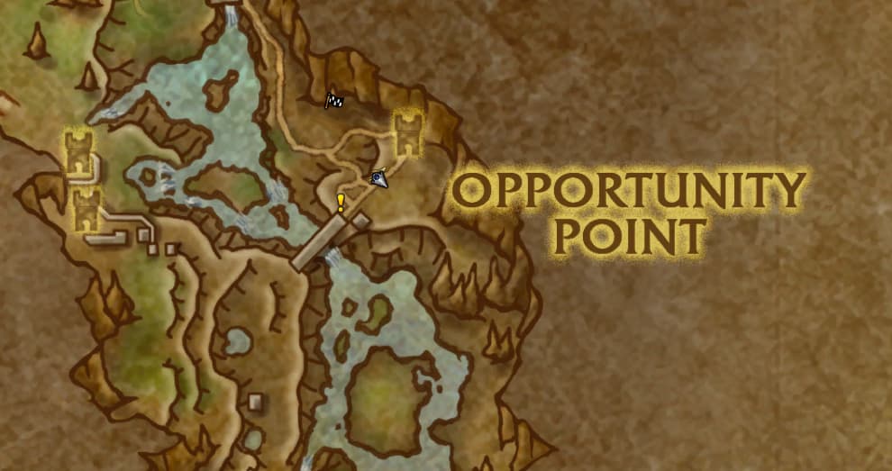 Map area of Opportunity Point in The Rigging Deeps WoW The War Within for Papers Please quest