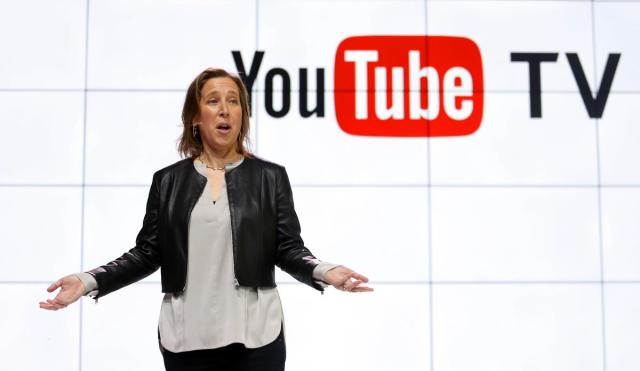 Image showing Susan Wojcicki standing and speaking.