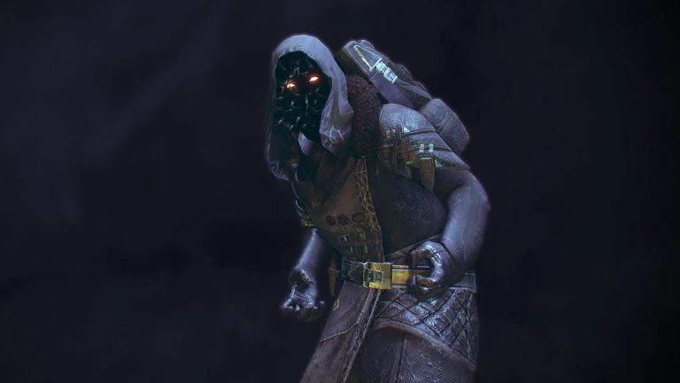 Xûr, Destiny 2's intergalactic, squid-faced merchant. His hood hides his face in darkness, though tentacle-like protrusions are visible.