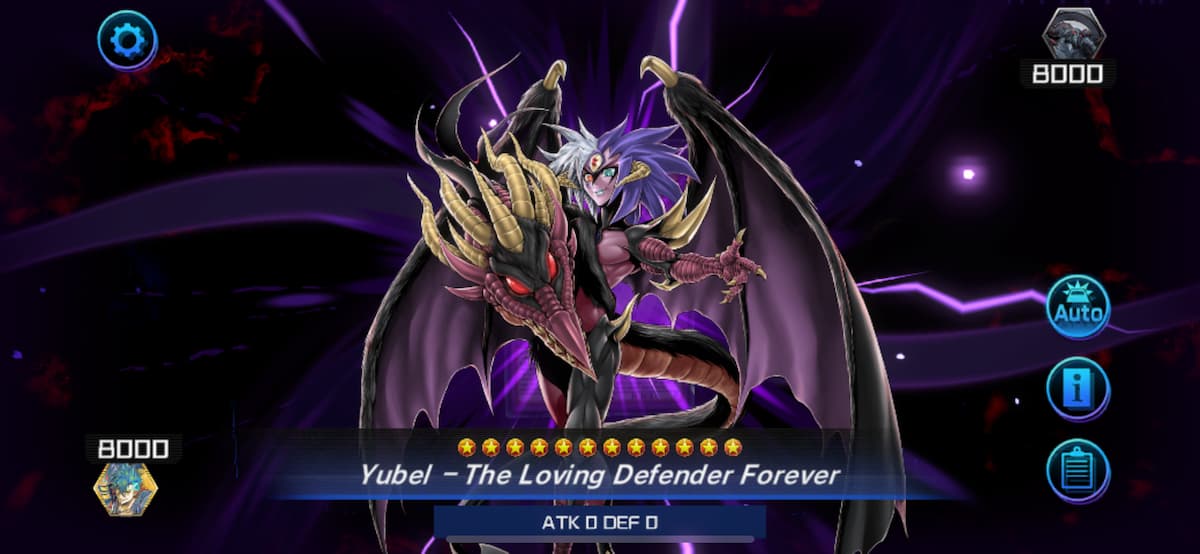 Yu-Gi-Oh! Master Duel summon animation for Yubel - The Loving Defender Forever.