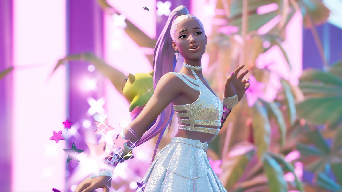 Ariana Grande dancing in Fortnite.