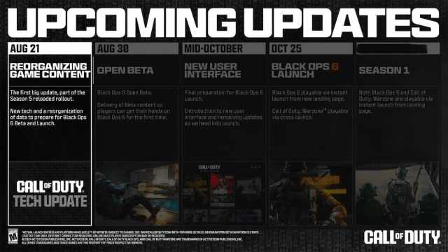 CoD file size fixes Black Ops 6 roadmap road to launch