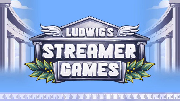 The Ludwig's Streamer Games logo featuring Greek-style architecture.