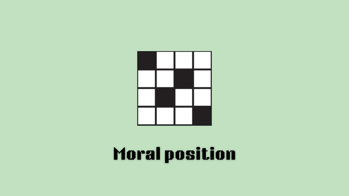 Moral Position underneath a crossword for the LA Times Mini.