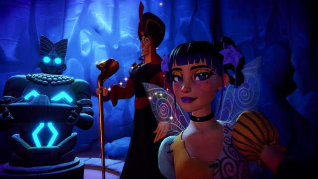 A picture with Jafar right after he's been freed from the lamp in Disney Dreamlight Vallley.