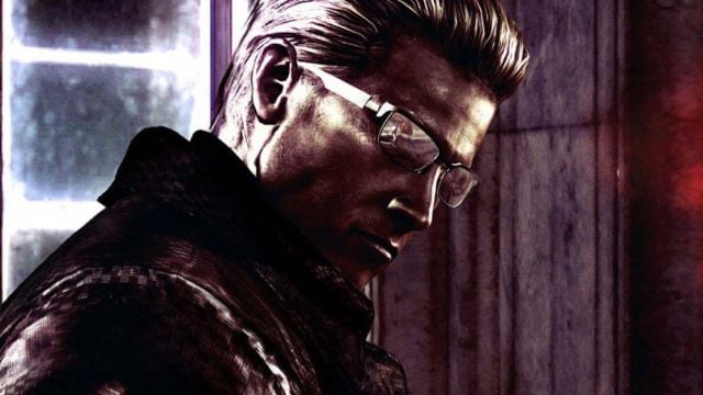 Albert Wesker looking over his shoulder