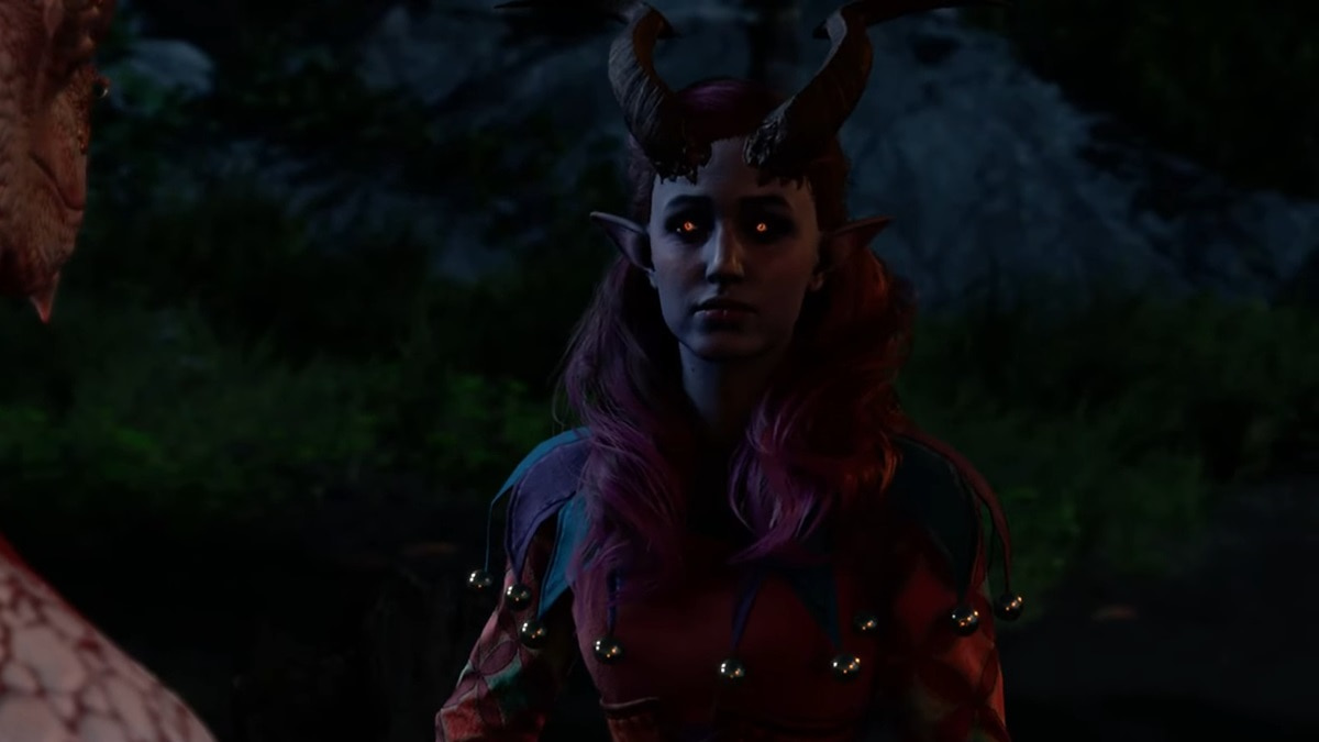 Alfira in the midst of conversation with the player character in Baldur's Gate 3