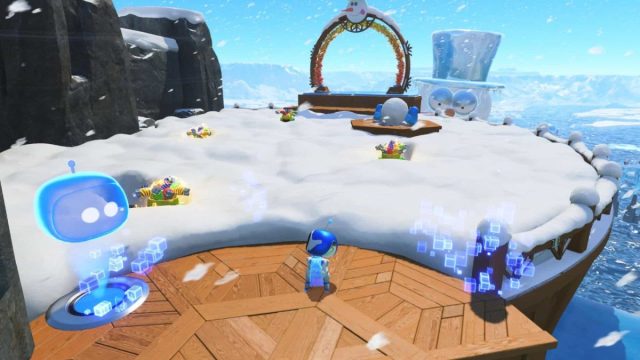 frozen meal gold secret exit location in Astro Bot