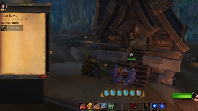 NPC Auebry Irinogear giving a quest to the player in WoW The War Within