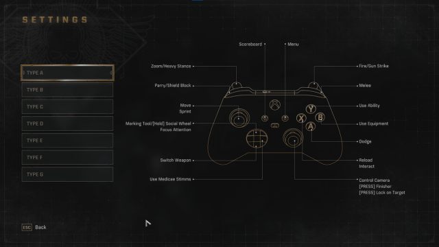 Controller settings in Space Marine 2