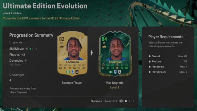 An overview of the Ultimate Edition Evolution in EA FC 25.