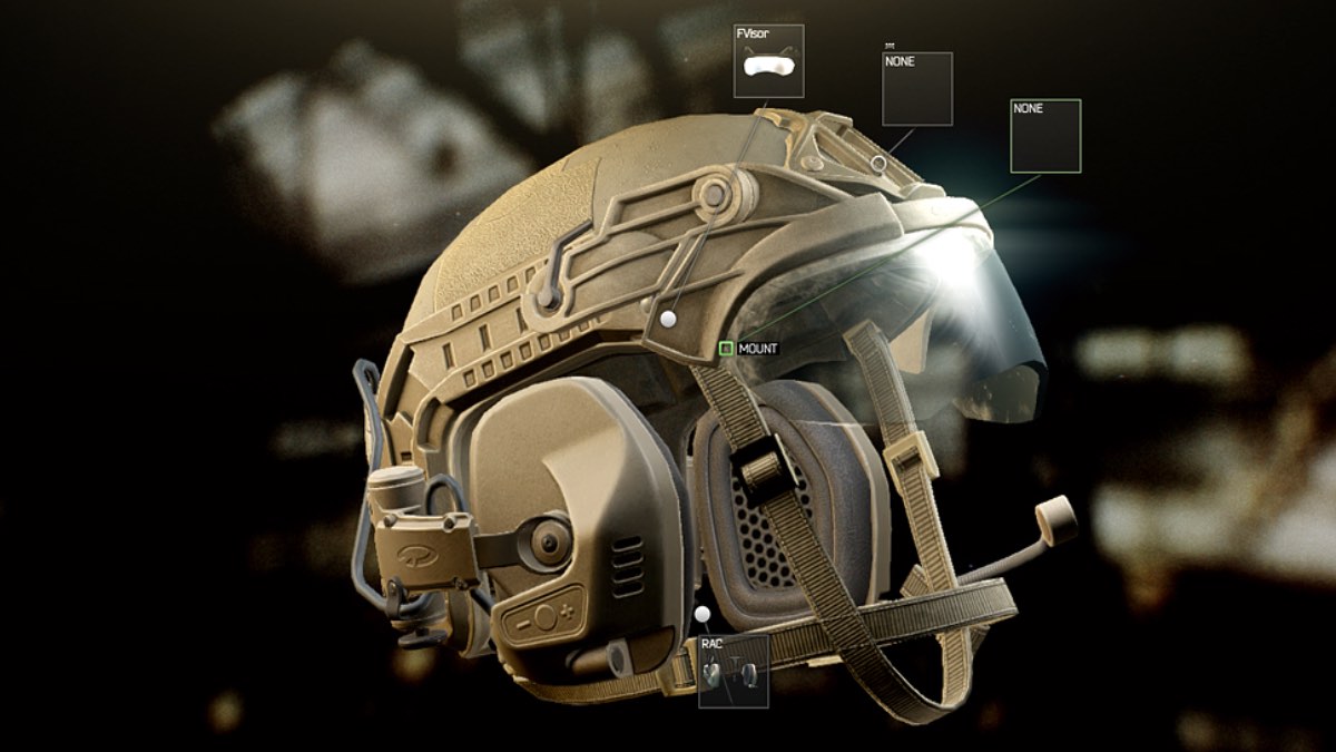 Escape from Tarkov helmet close-up