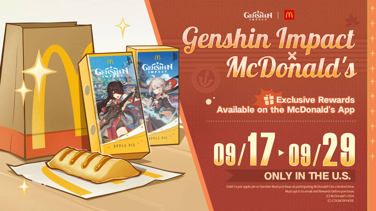 An image of the McDonald's meal with Genshin Impact, which gives you in-game rewards.