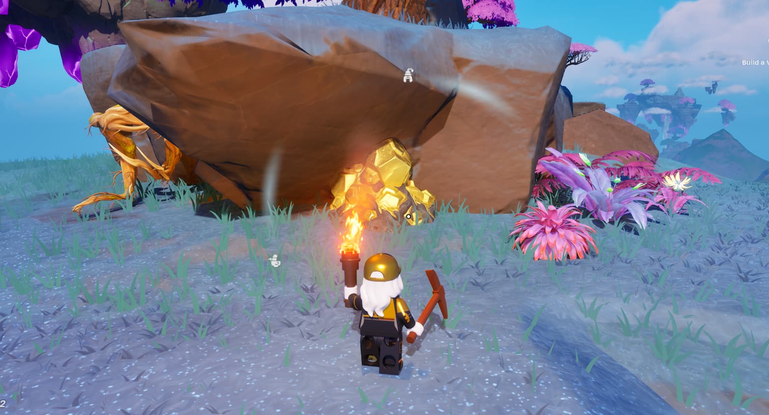 Gold Ore on the Floating Islands in LEGO Fortnite