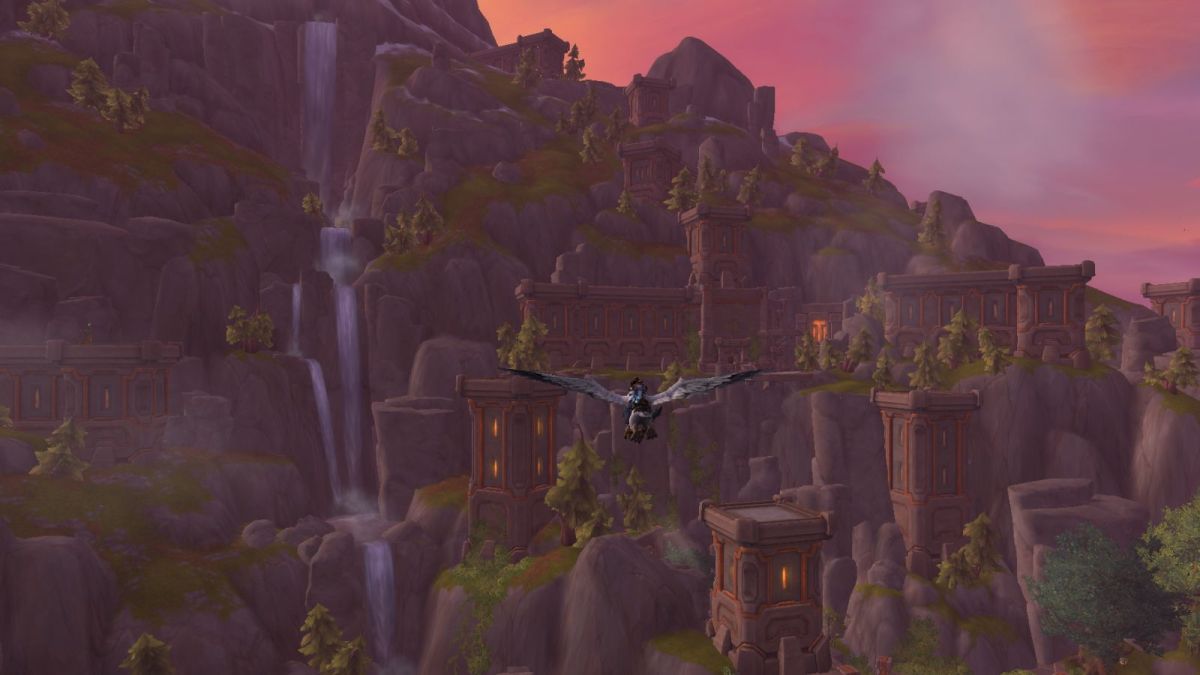 Player flying in World of Warcraft The War Within.