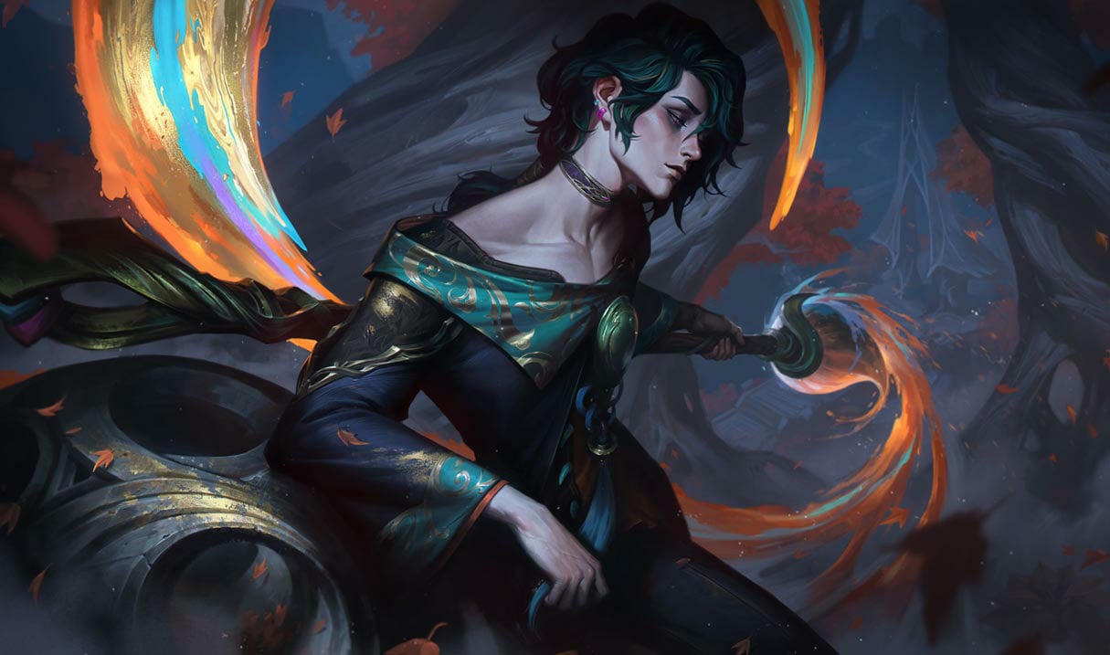 Hwei classic league of legends splash art