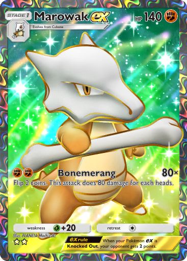 Marowak ex full art from Genetic Apex