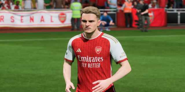 Martin Odegaard making a serious face during a match. Screenshot Dot Esports.