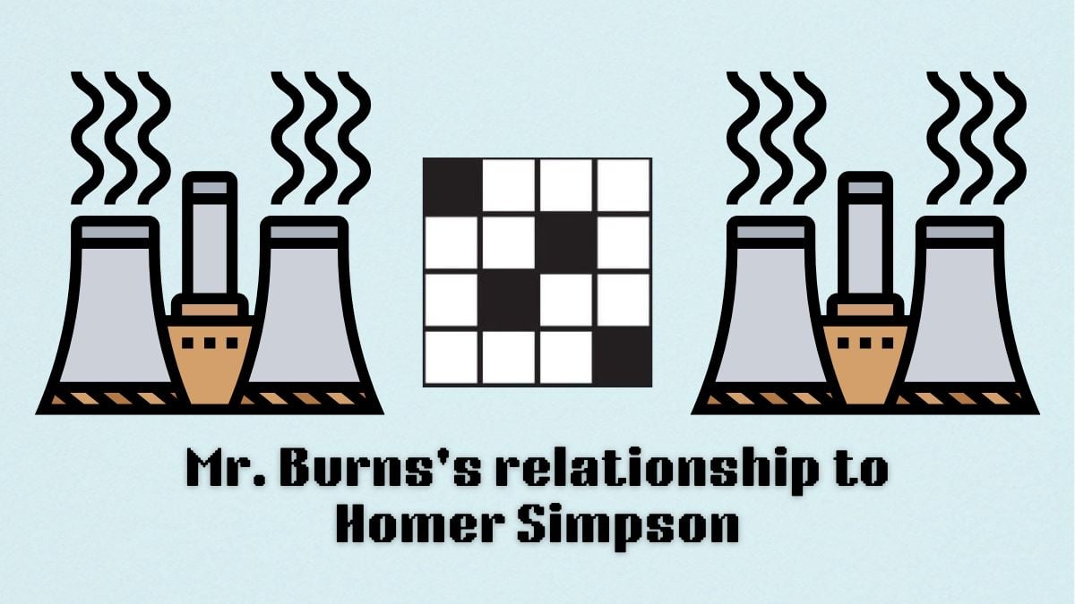 art for mr mburnss relationship to homer simpson clue in nyt mini crossword