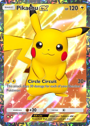 Pikachu ex full art from Genetic Apex