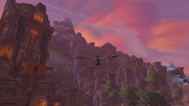 Players flying in Dornogal World of Warcraft.