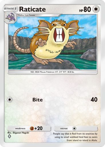 Raticate artwork in Genetic Apex