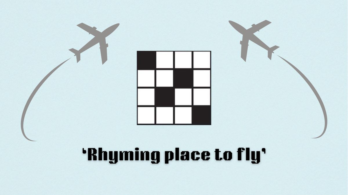 nyt mini crossword rhyming place to fly clue art